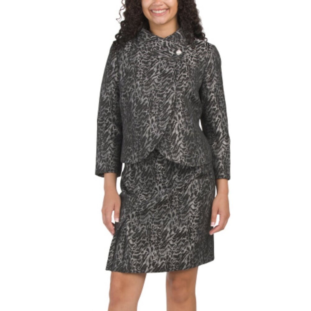 NIPON BOUTIQUE Animal Printed Jacket And Skirt Suit - Picture 6 of 6